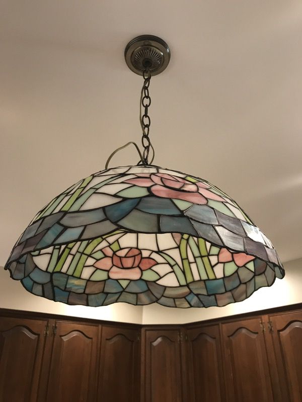 Stained Glass Ceiling Lamp - Vintage