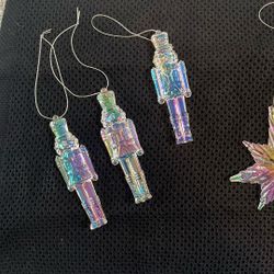 Christmas Ornaments Clear Crystal Like Finish 3/$2