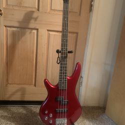 Ibanez Cherry Red Electric Bass Guitar 