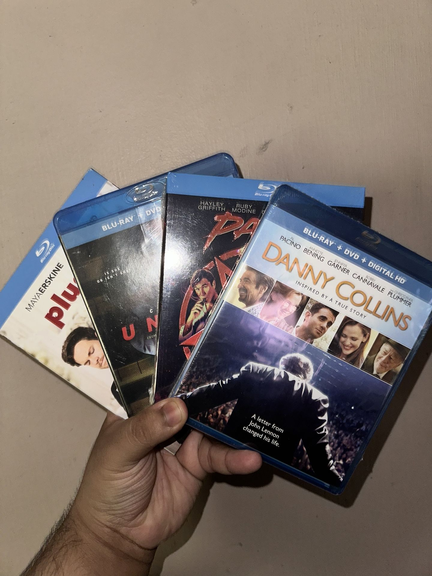 Danny Collins, Unsane, Panic, And Plus One Sealed Blu-ray Lot