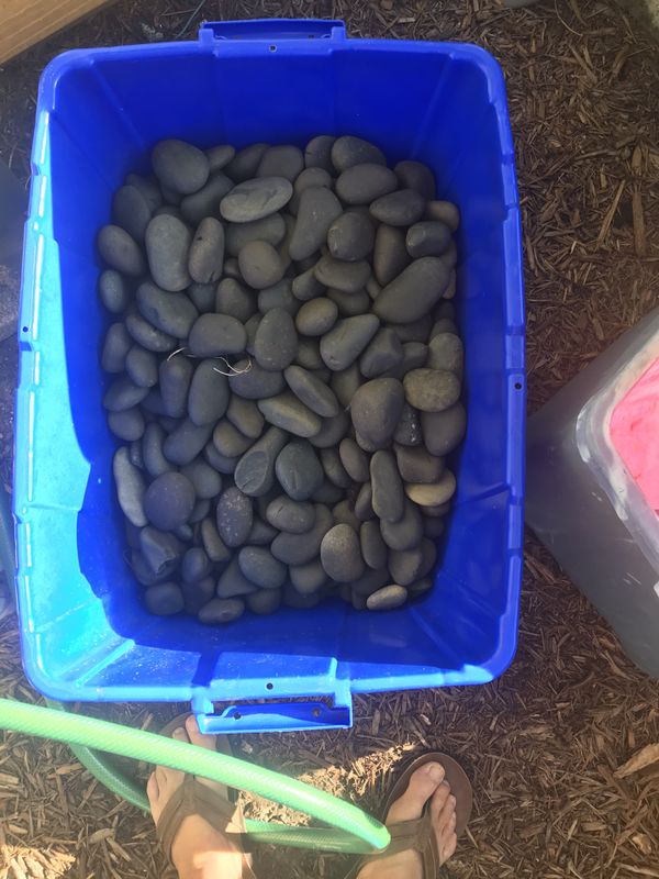 Smooth black river stones for landscaping 6.25 ft3 for Sale in FL, US