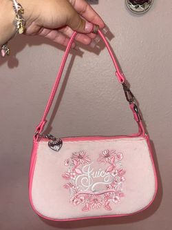 Y2K Juicy Couture Pink Velour Mini Shoulder Bag