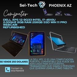 Dell XPS 12 Convertible Windows 11 Pro Microsoft Office Activo