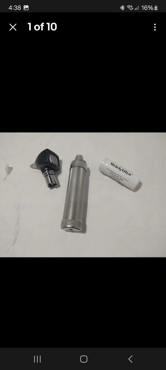 Welch Allyn 25020A Otoscope Head W/ 71670 Handle & Battery