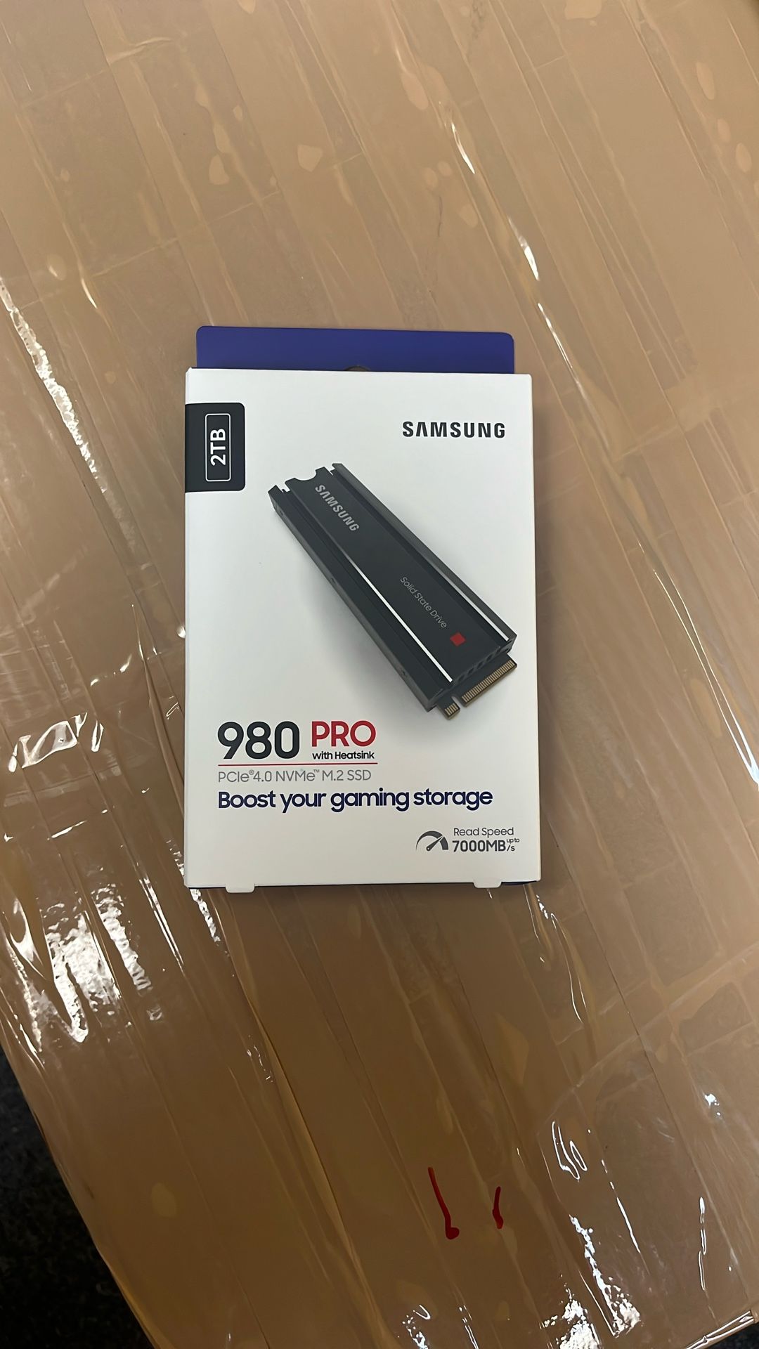 Samsung 980 PRO SSD with Heatsink 2TB PCIe Gen 4 NVMe M.2 Internal Solid State Hard Drive, Heat Control, Max Speed, PS5 Compatible, MZ-V8P2T0CW, Black