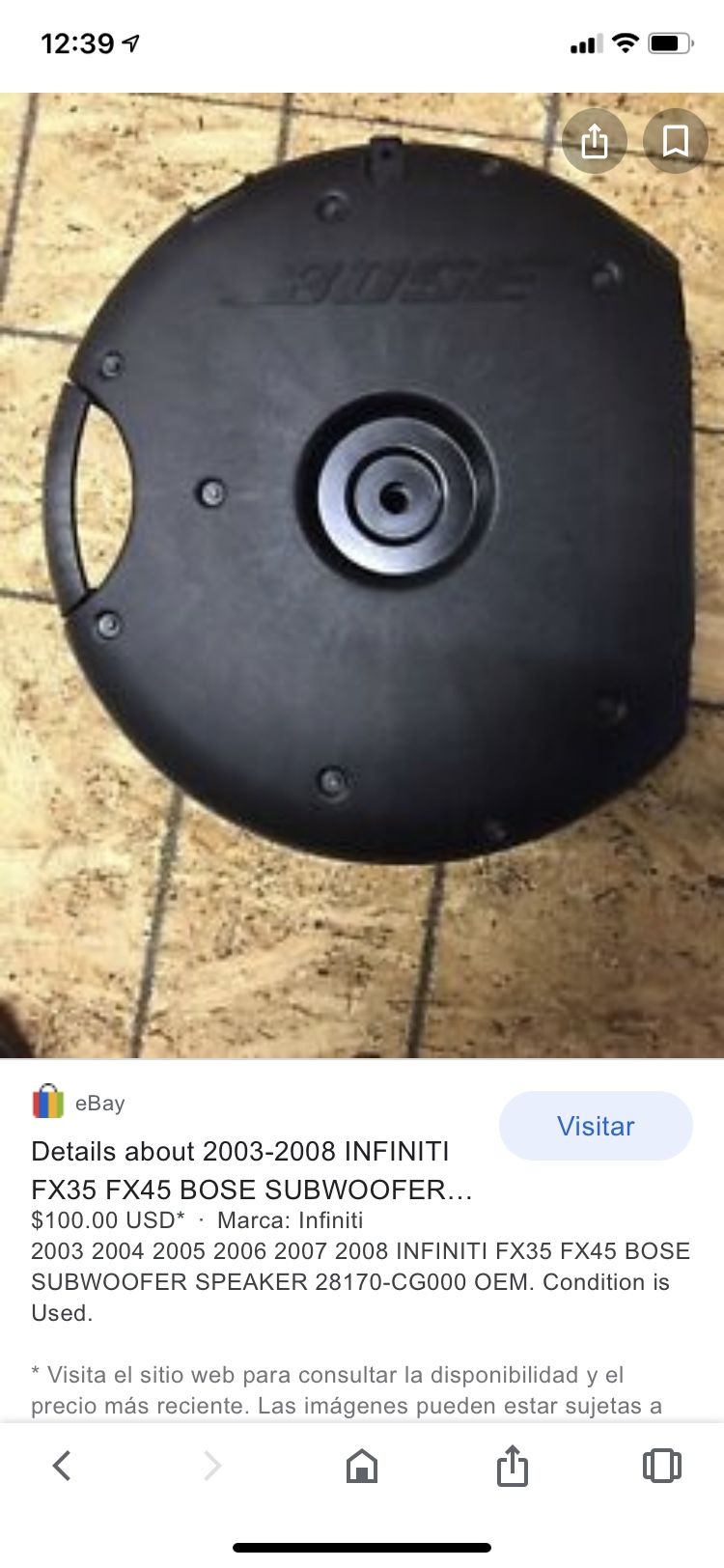 Bose Subwoofer Para Carro