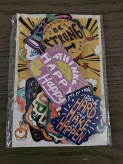 Motivational Sticker Pack — Purple, Blue, Teal Accents