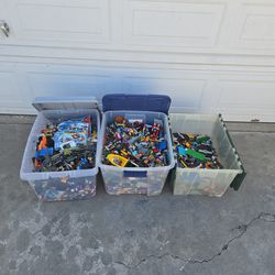 3 large bins full of Lego