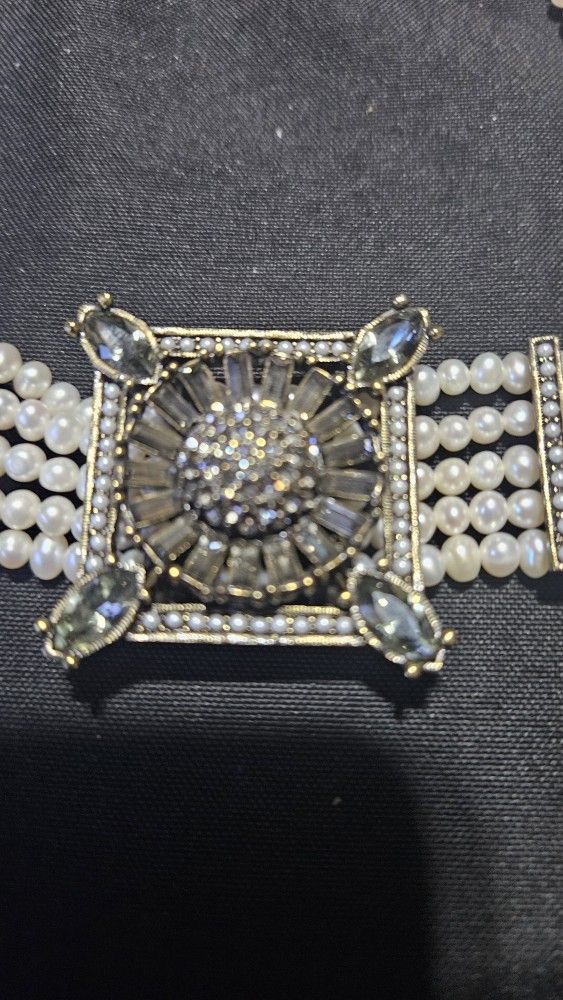 Antique pearls and Marquisite