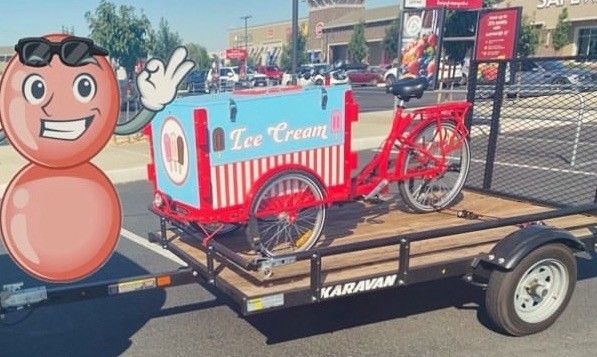 Ice Cream Bike, Trailer,     Chest Freezer 