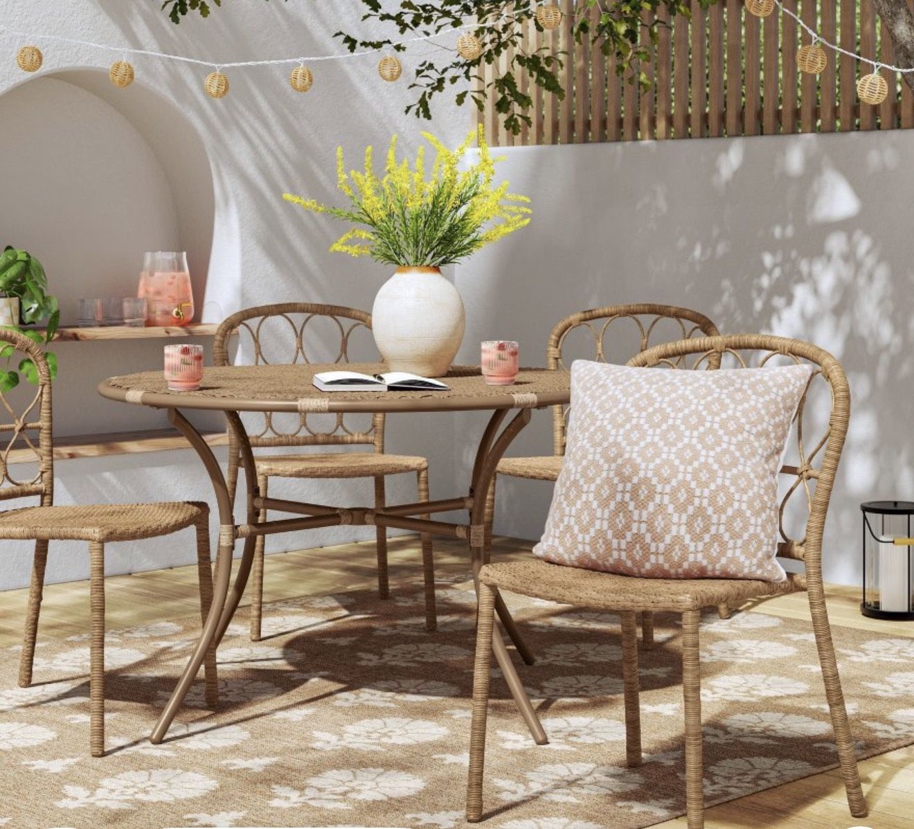 Britanna 3pcs Patio Stackable Dining Chairs Only Beige