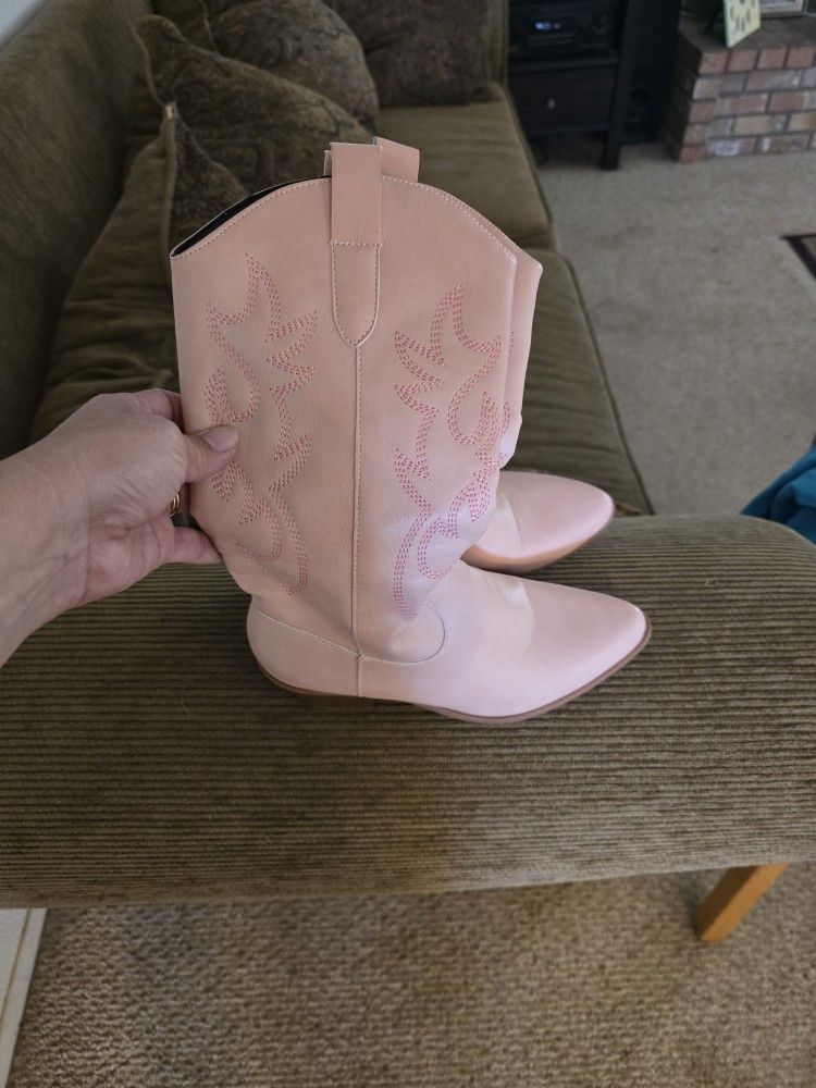 Pink boots