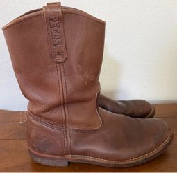 Men’s Red Wing Shoes size 12 D Pecos Leather Pull On Boots Rodeo Made in USA