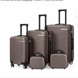 Brand new Brown Hardshell Spinner Luggage Set 5-Piece