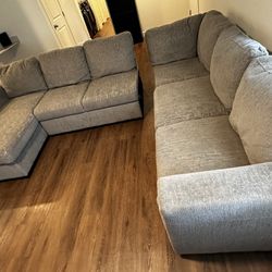 Grey Sectional couch w/storage