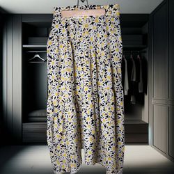 Women's Topshop Daisy Tiered Midi Skirt (Yellow US6)