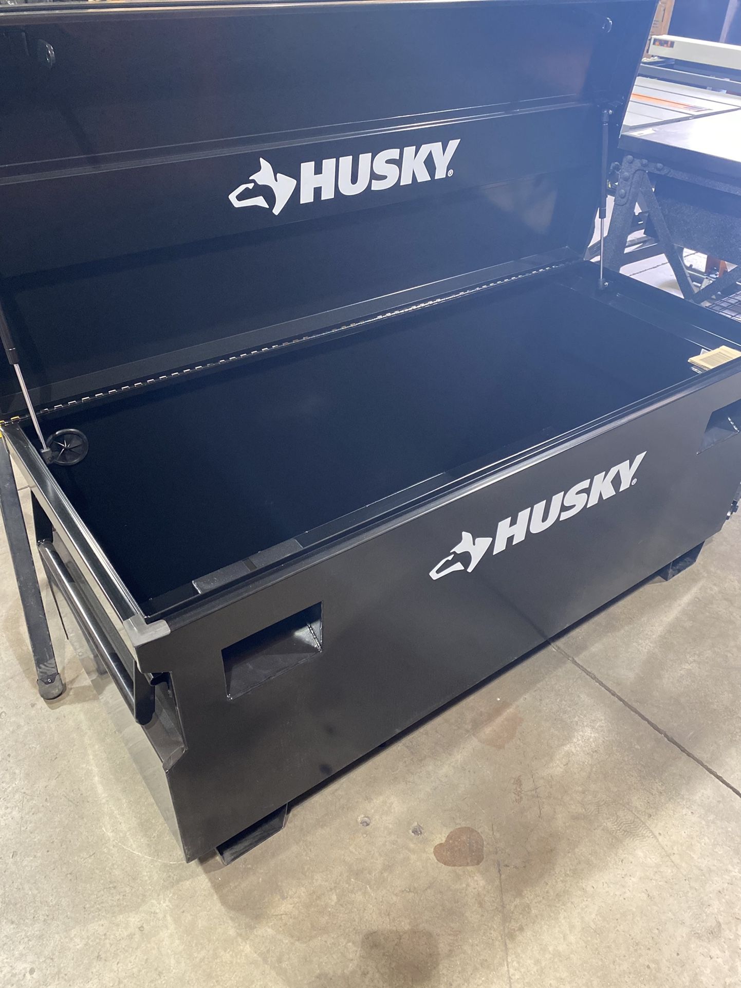 Husky 60 in. W x 24 in. D Steel Job Site Tool Box in Black