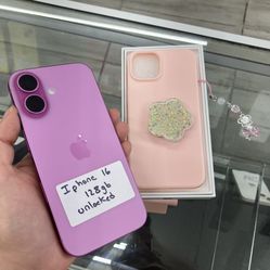 Pink iPhone 16 & 16 Plus Unlocked. Cash Or $50 Down W Approval 