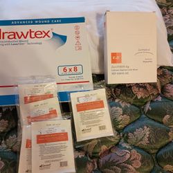 Drawtex Hydro Conductive Wound Dressing. Collagen Wound Filler & Zeni Fiber Ag Calcium Alginate With Silver 