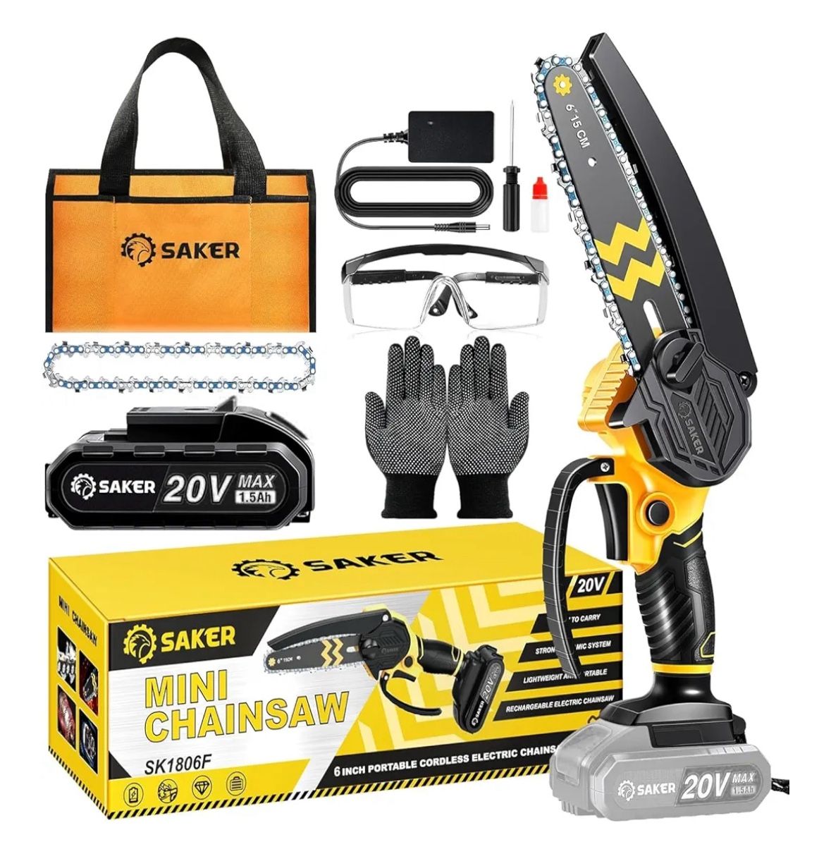 Saker Mini Chainsaw 6 inch