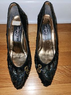 Sequins and Beaded, dressy Shoes. excellent condition-Sz 8M