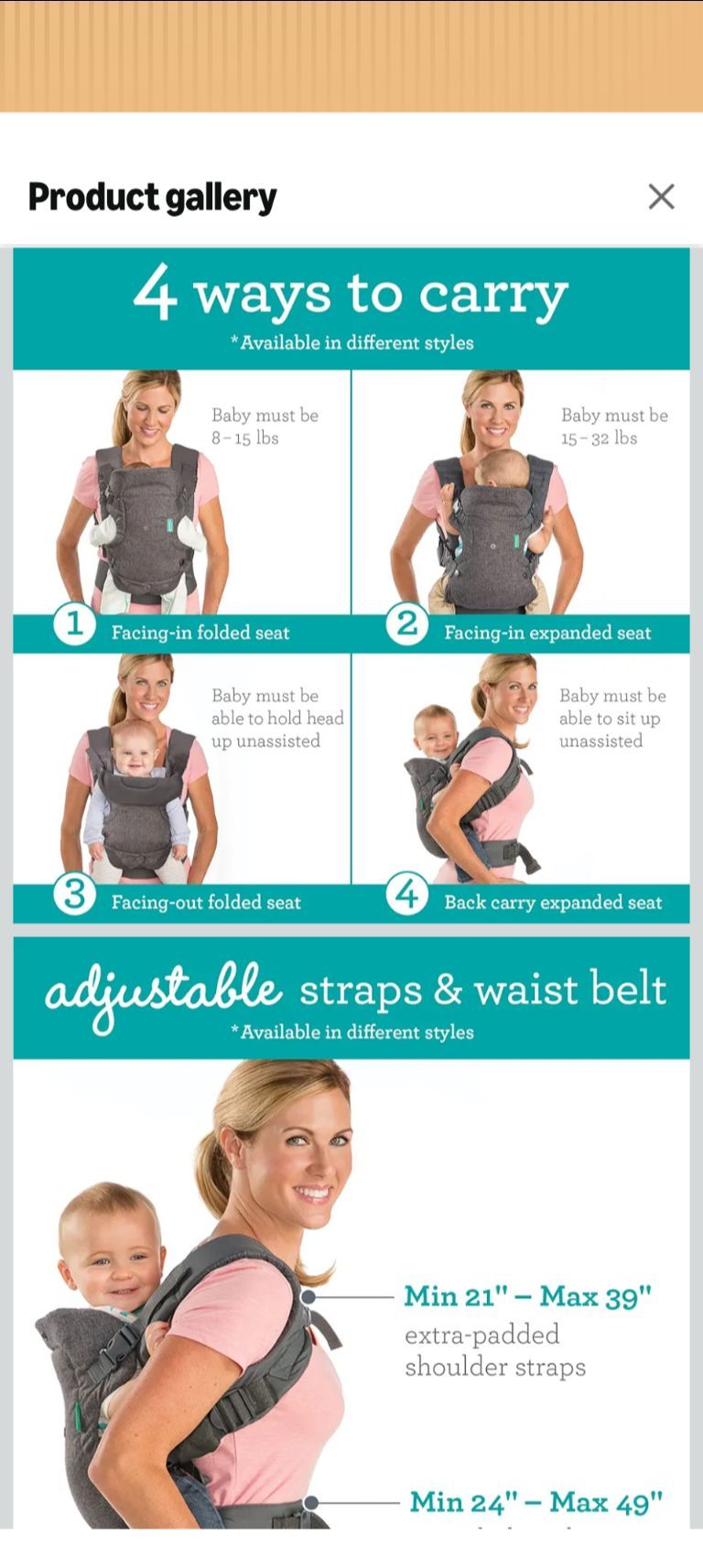 Infantino Flip 4-in-1 Convertible Baby Carrier