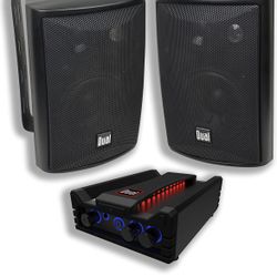 Outdoors Speakers And Amplifier 