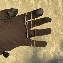 14k Rope Chain And Pendant Set 7.25 Grams