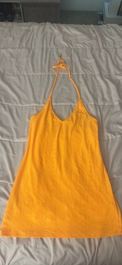 Wild Fable orange halter mini dress