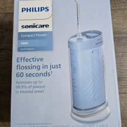 Philips Sonicare Compact Flosser 1000, Portable Water Flosser with 3 Flossing Modes, Ipx7 Waterproof Oral Irrigator, Travel Friendly, Blue