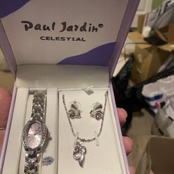 Brand New Watch With Earrings And Necklace 