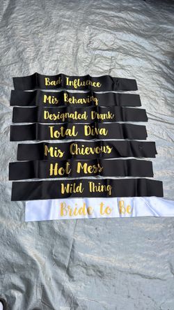 Bride / Bachelorette sashes