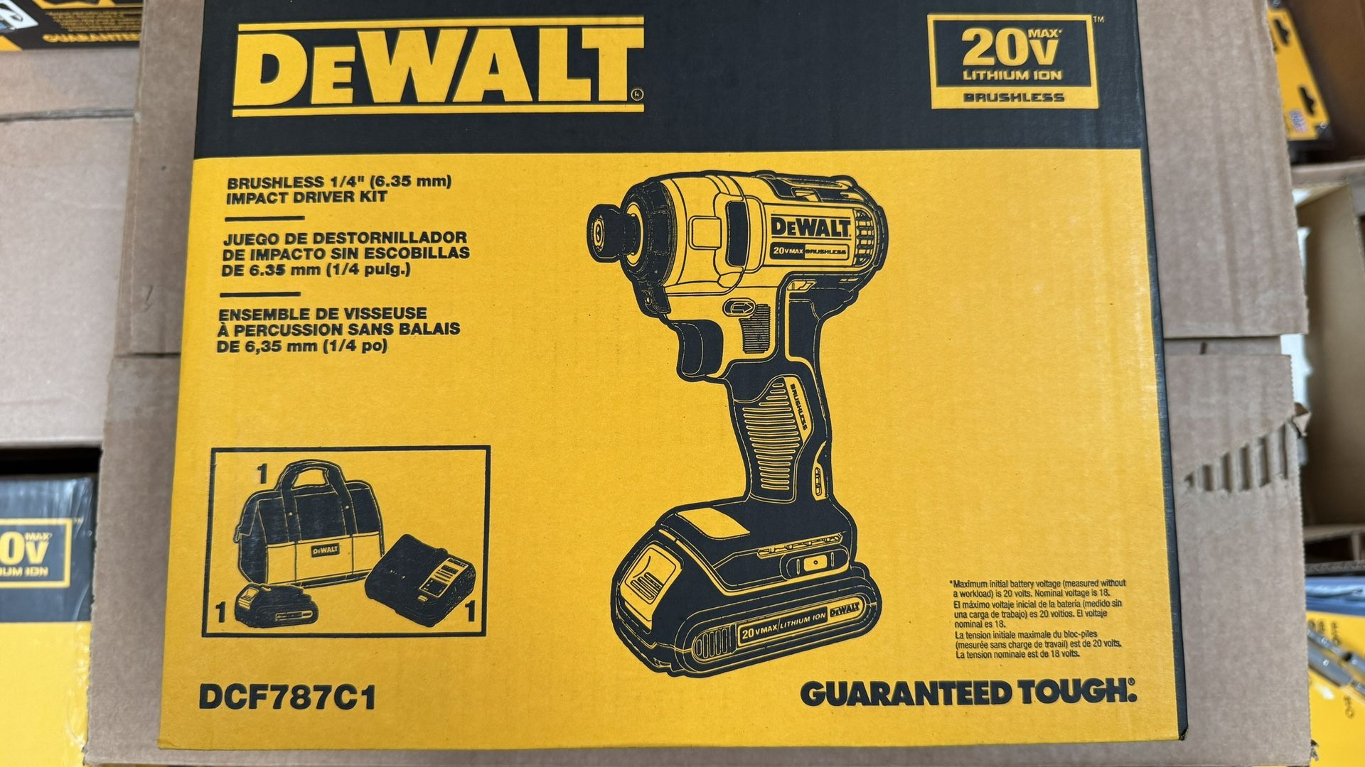 Dewalt 20V Max Impact Driver Kit With Storage Bag, Battery And Charger