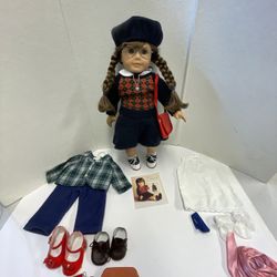 Vintage Pleasant Company Molly Doll Accessories Outfit Glasses Locket Tan Body