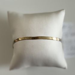 925 Italy Sterling Silver Flexible Flat Herringbone Chain Bracelet 7" long 2.56" grams