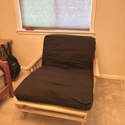 Futon Mini Sofa/chair Fold Into Twin bed 