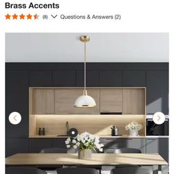 Globe Electric Beckett 1-Light Matte White Pendant Light 