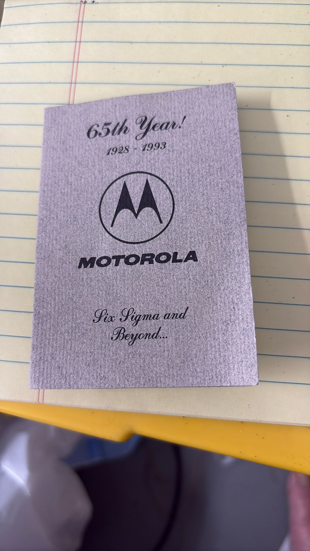 Vintage Motorola 65th year six Sigma and beyond pin