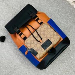 Coach Multi-Color Block  Backpack 