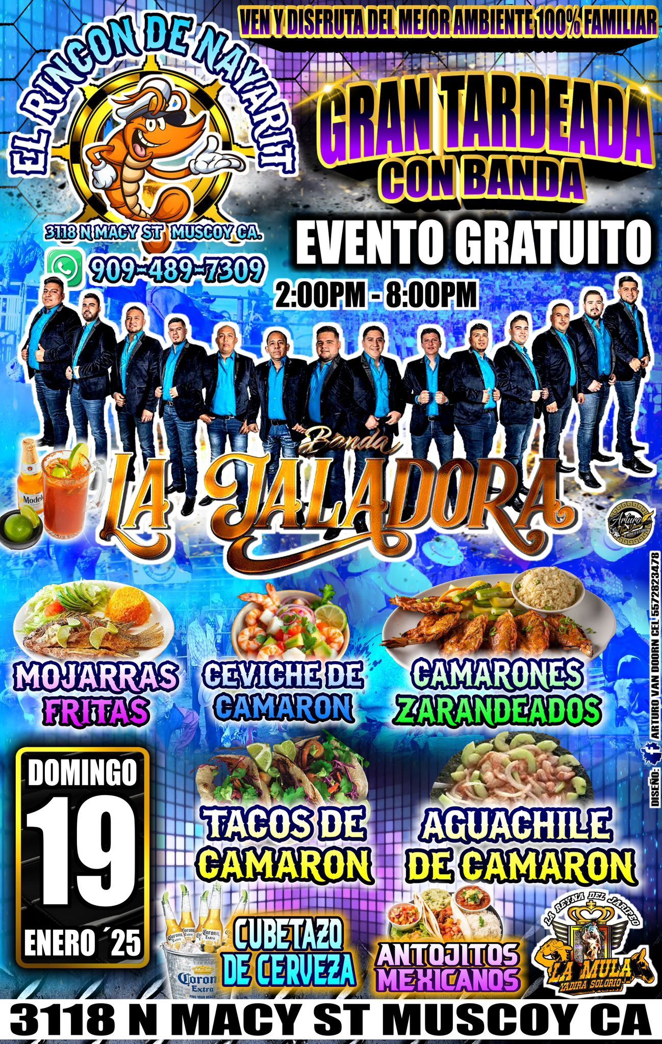 Hoy Domingo Y Todos Los Domingo’s Gratis Banda. 2 Pm 8 Pm 