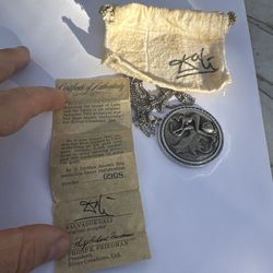 Salvador Dali Sterling Silver Pendant With COA