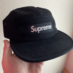 Supreme Wool Camp Hat Black (FW18) DSWT