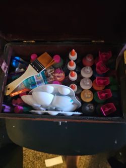 Fabric paint and storage box
