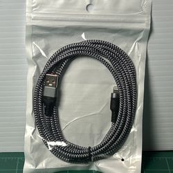 6 Foot (2 Meter) USB-A to 8 Pin iPhone Fast Charging and Data Cable