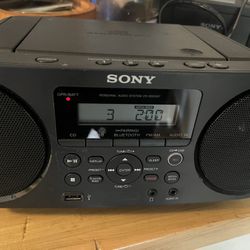 Sony ZS-RS60BT CD Bluetooth FM/AM Radio USB Portable Boombox Player Tested