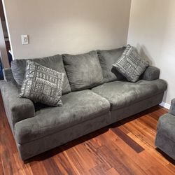 Couch,love Seat And Large Round Spinning Chair