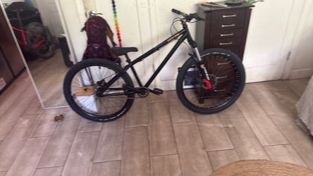 Red line dirt jump bike