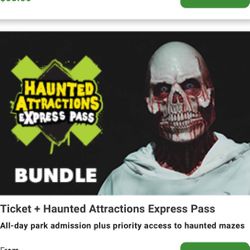 2 Six Flags Tickets. All Day Admission+express Pass For Haunted Mazes