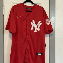 New York Yankee Babe Ruth alternate Red Jersey 