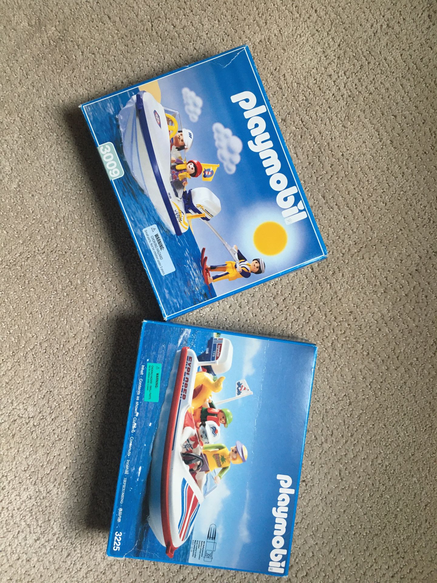 Playmobil Speedboat & FREE Waterski Boat 3225 & free 3009. Educational Toy.